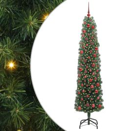 CLOVYN Artificial Christmas Tree with 300 LEDs with Stand Green 180 cm