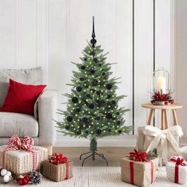 COSMER Artificial Pre-lit Christmas Tree with Ball Set Green 120 cm