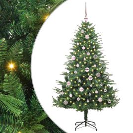 COSMER Artificial Pre-lit Christmas Tree with Ball Set Green 150 cm