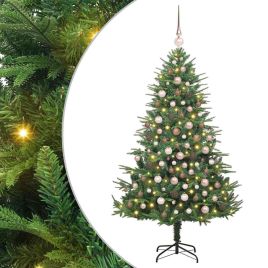 COSMER Artificial Pre-lit Christmas Tree with Ball Set Green 180 cm