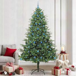 COSMER Artificial Pre-lit Christmas Tree with Ball Set Green 240 cm
