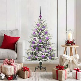 COSMER Artificial Pre-lit Christmas Tree with Ball Set Green 120 cm