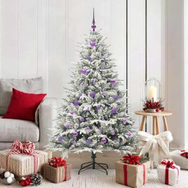 COSMER Artificial Pre-lit Christmas Tree with Ball Set Green 150 cm