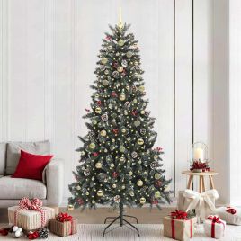 COZERA Artificial Christmas Tree with 300 LEDs with Stand Green 240 cm