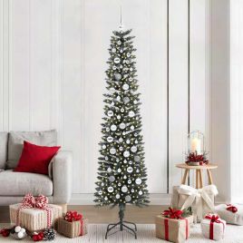 COZERA Artificial Christmas Tree with 300 LEDs with Stand Green 210 cm