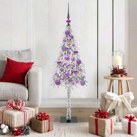 COSWIN Christmas Tree with 150 LEDs White 120 cm PE and Steel