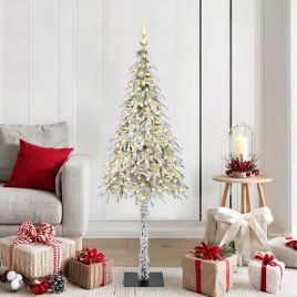 COSWIN Christmas Tree with 150 LEDs White 150 cm PE and Steel