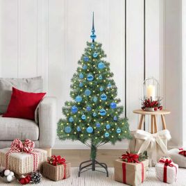 BRISNO Christmas Tree with 150 LEDs with Stand Green 150 cm PVC