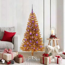 ELFIR Christmas Tree with 150 LEDs with Stand Gold 150 cm PET