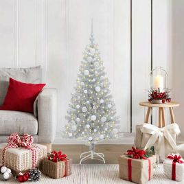 ELFIR Christmas Tree with 150 LEDs with Stand Silver 120 cm PET