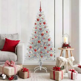 ELFIR Christmas Tree with 150 LEDs with Stand Silver 150 cm PET