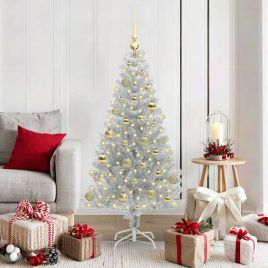 ELFIR Christmas Tree with 150 LEDs with Stand Silver 150 cm PET