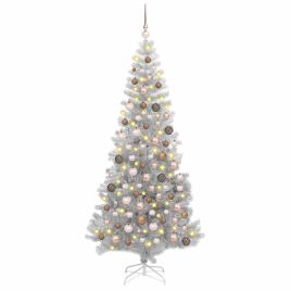 ELFIR Christmas Tree with 300 LEDs with Stand Silver 180 cm PET