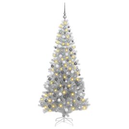 ELFIR Christmas Tree with 300 LEDs with Stand Silver 180 cm PET