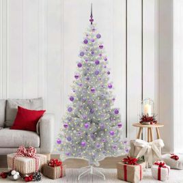 ELFIR Christmas Tree with 300 LEDs with Stand Silver 210 cm PET