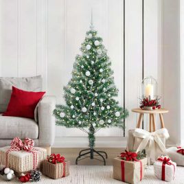 CINDEL Artificial Christmas Tree Snow Flocked with LED Light 150 cm