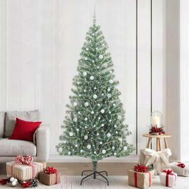 CINDEL Artificial Christmas Tree Snow Flocked with LED Light 240 cm