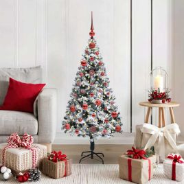 COSDEN Artificial Christmas Tree with 150 LEDs with Stand Green 120 cm