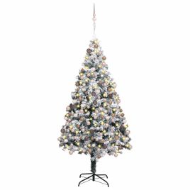 COSDEN Artificial Christmas Tree with 300 LEDs with Stand Green 180 cm