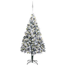 COSDEN Artificial Christmas Tree with 300 LEDs with Stand Green 180 cm