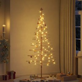 GLINTER Wooden Christmas Tree with Stand Brown 210 cm Bamboo