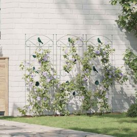 ENIMERE Garden Fence 3 pcs 112x40 cm Steel - Green