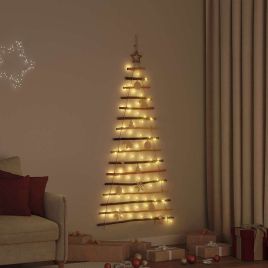 SLEEMA Christmas Tree with 80 LEDs Natural 150 cm Solid Ash wood