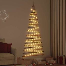 SLEEMA Christmas Tree with 100 LEDs Natural 180 cm Solid Ash wood
