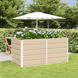PHAFORD Planter 160x80x75 cm Steel - Ivory