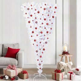 FIRROX Artificial Christmas Tree with Stand White 210 cm PVC and Steel