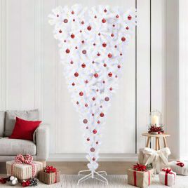 FIRROX Artificial Christmas Tree with Stand White 240 cm PVC and Steel