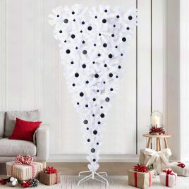 FIRROX Artificial Christmas Tree with Stand White 240 cm PVC and Steel