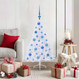 FLURRA Artificial Christmas Tree with Stand White 120 cm PVC and Steel
