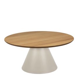 SOIL Round Coffee Table in Oak/Grey 85x40cm