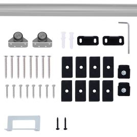 Modern Sliding Barn Door Closet Hardware Track Kit Track System Unit for Single Wooden Door 6FT /1860mm by