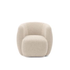 CLAVEN Sherpa Fabric Tub Chair - Beige