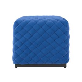 NHLINE Velvet Footstool Small - Blue