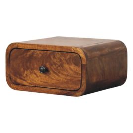 RAGUSA Mini Wall-Mounted Chestnut 1 Drawer Nightstand