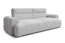 WENDELL Fabric 3 Seater Sofa Bed - Light Grey