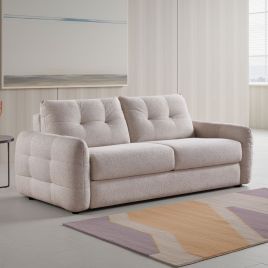 JUVANO Fabric 3 Seater Sofa Bed - Beige