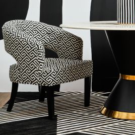 Regents Park White and Black Cutout Chair