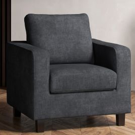 CAVRENO Fabric Armchair - Grey