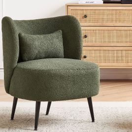 Boucle Armchair Dark Green OTSBY
