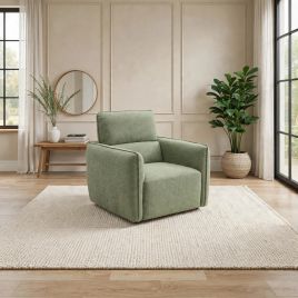 CAVERTON Fabric Armchair - Green