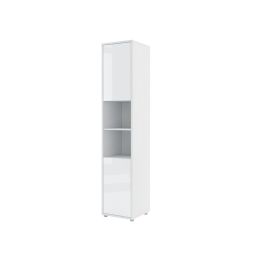 Tall Storage Cabinet for ArtNest Vertical Wall Bed Concept - White Gloss