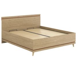 NORA EU Super King Size Wooden Ottoman Storage Bedframe - Light Oak
