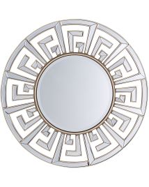 Round Metal Wall Mirror 70cm Gold