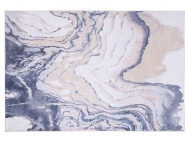 Area Rug 140x200cm Blue with Beige