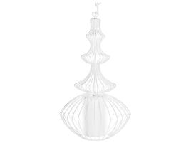Metal Pendant Lamp White KOLVA
