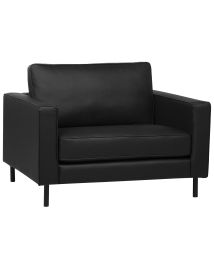 Leather Armchair Black SAVALEN
